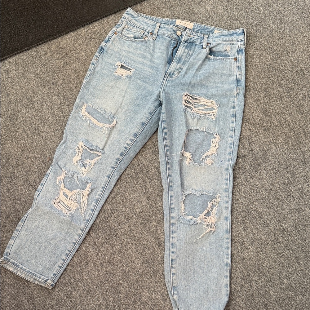 PacSun Light Blue Distressed Boyfriend Jeans